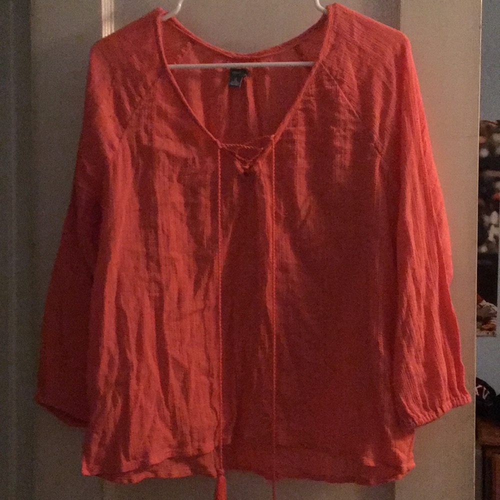 Aerie flowy 100% cotton shirt, size small